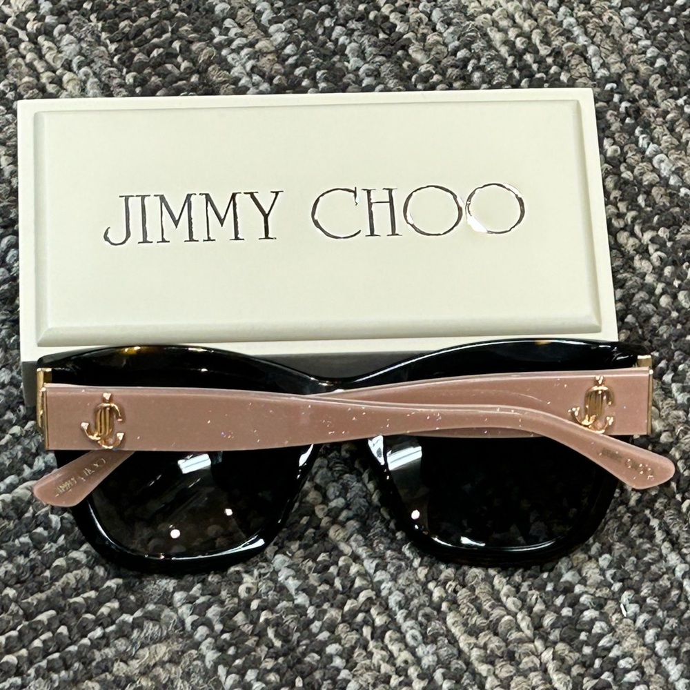 Jimmy Choo tortoise and Pink Sunglasses with Gold Accents
